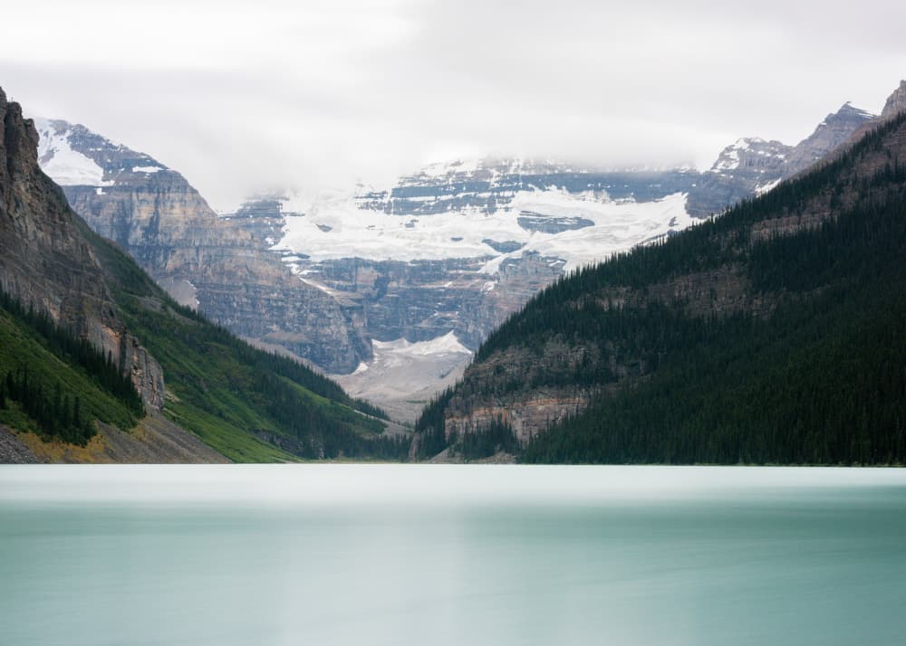 Majestic Mountain Lake by Lynann Colligan — canvas wall art