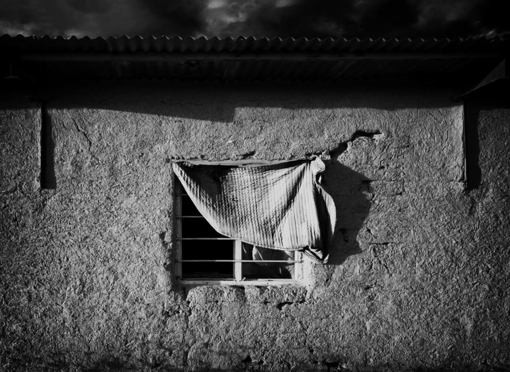 Old Window Stormy Sky by Jalili — canvas wall art
