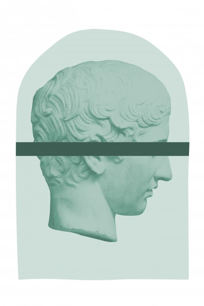 Modern Green Bust by Talitha McQueen — canvas wall art