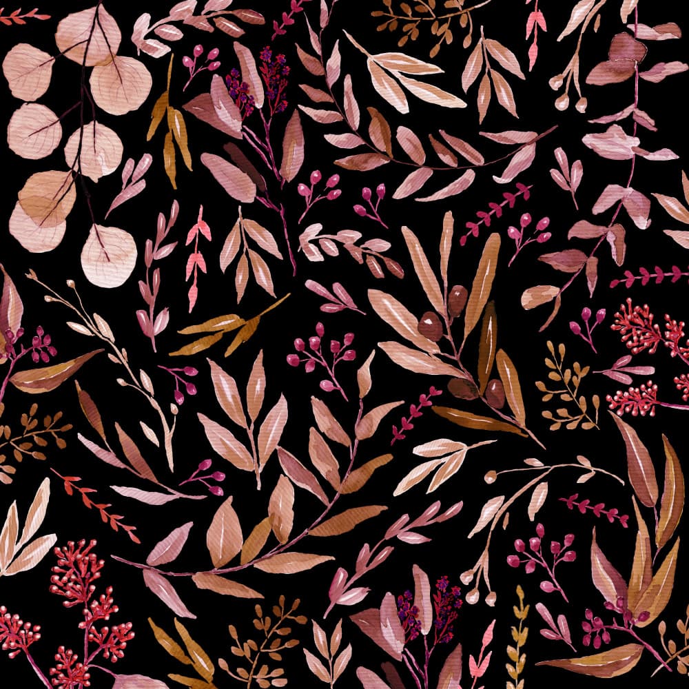 Eucalyptus Leaves Pattern Autumn by Anis Illustration — canvas wall art