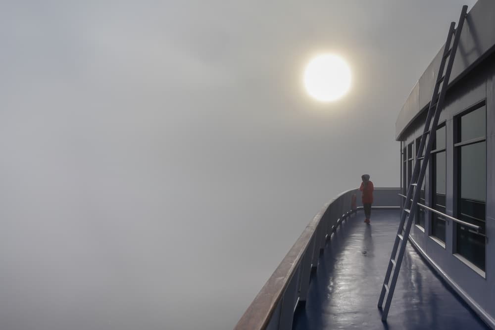 Solitary Journey Through Fog by Natalia Rublina — canvas wall art