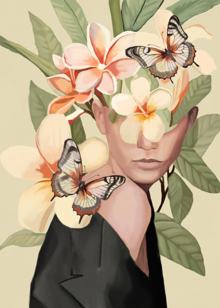 Dreamy Tropical Beauty by Nadjaa — canvas wall art