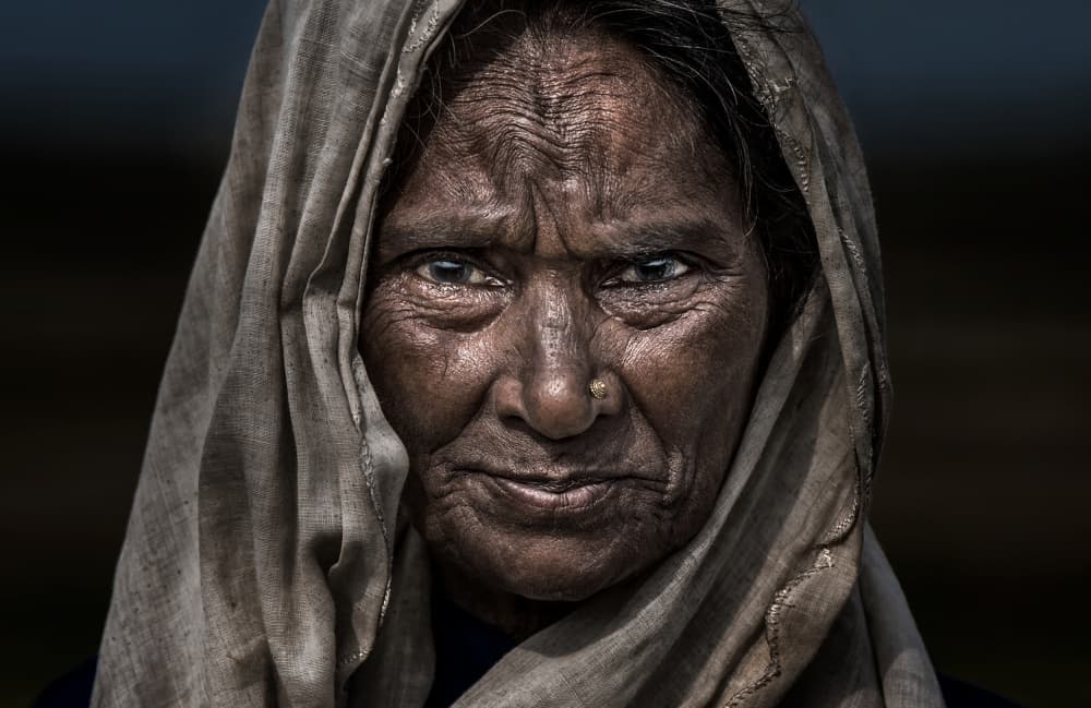 Intense Gaze Portrait by Joxe Inazio Kuesta Garmendia — canvas wall art