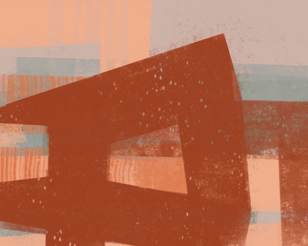 Muted Geometry at Dusk by MANSI SAXENA — canvas wall art