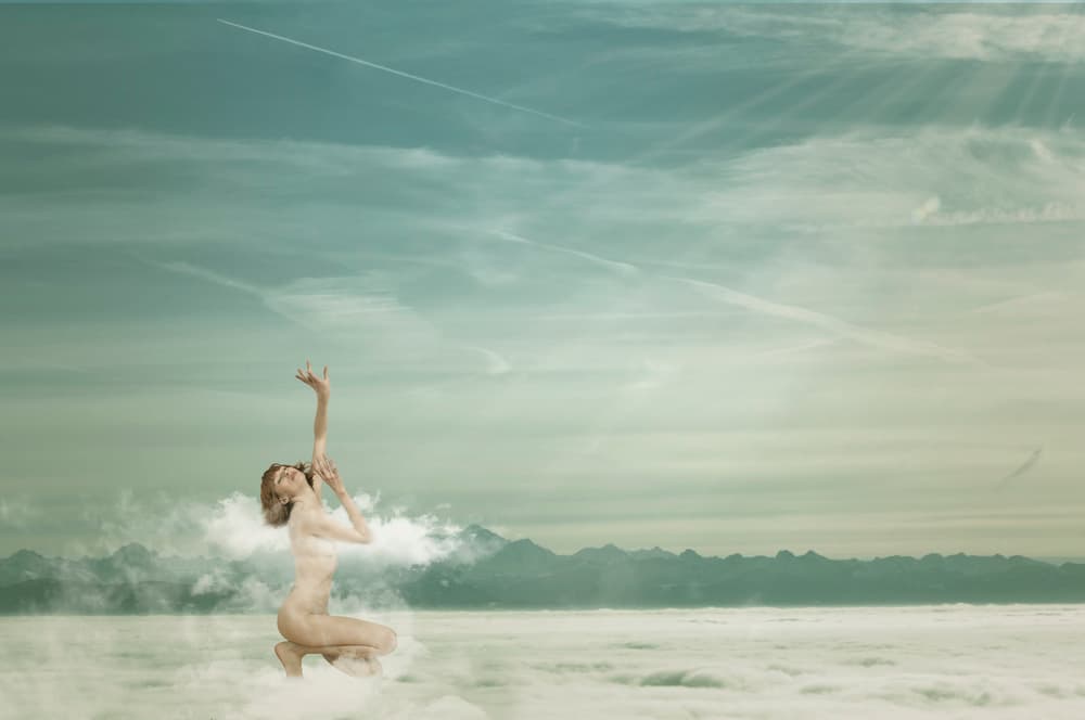 Ethereal Ascent Above Clouds by Christine von Diepenbroek — canvas wall art