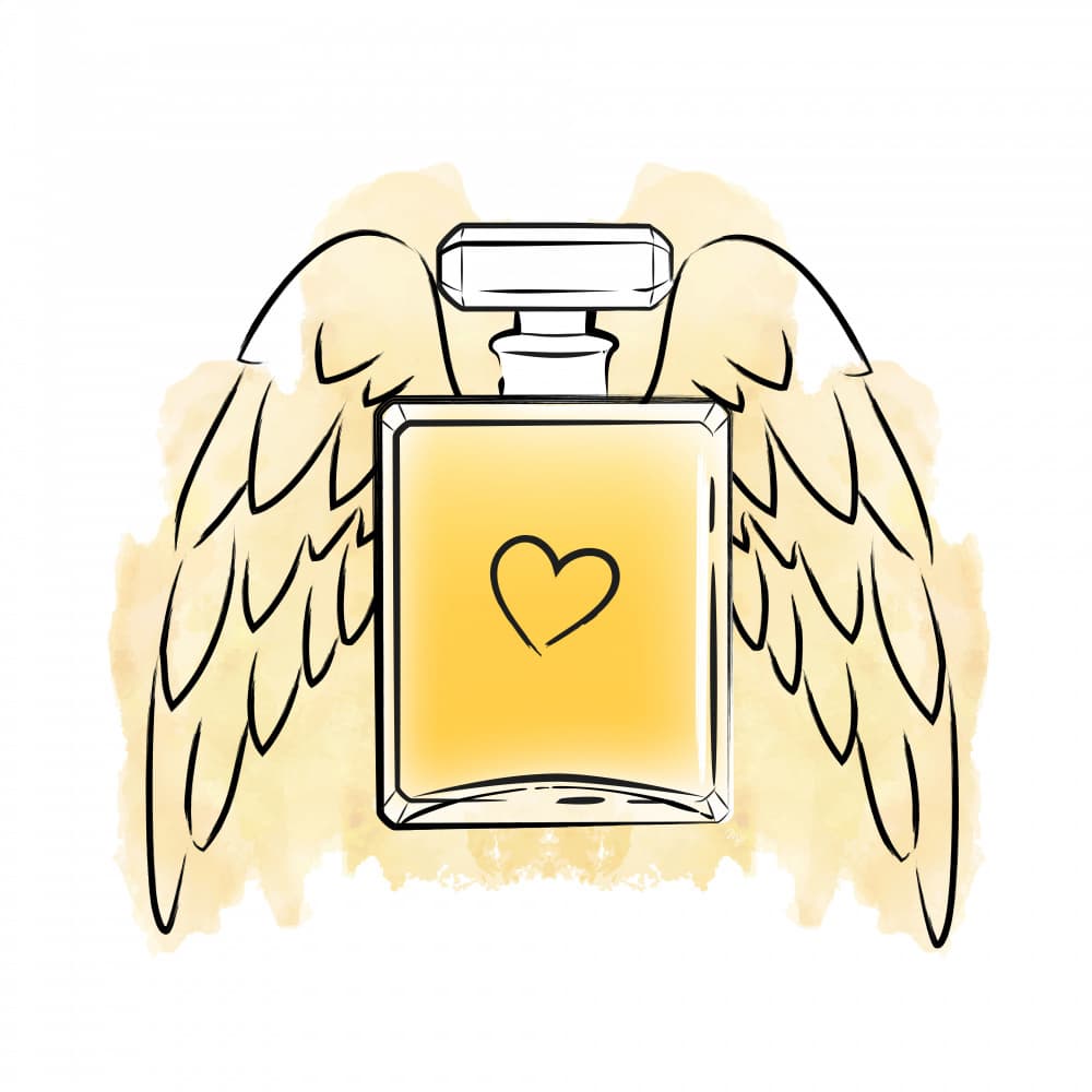 Golden Winged Perfume by Martina — canvas wall art