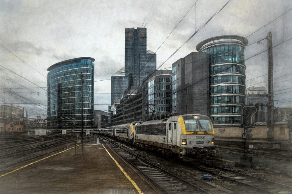 Modern City Transit by Bruno Flour — canvas wall art
