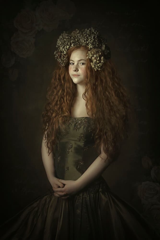 Elegant Redhead Portrait by Carola Kayen-Mouthaan — canvas wall art