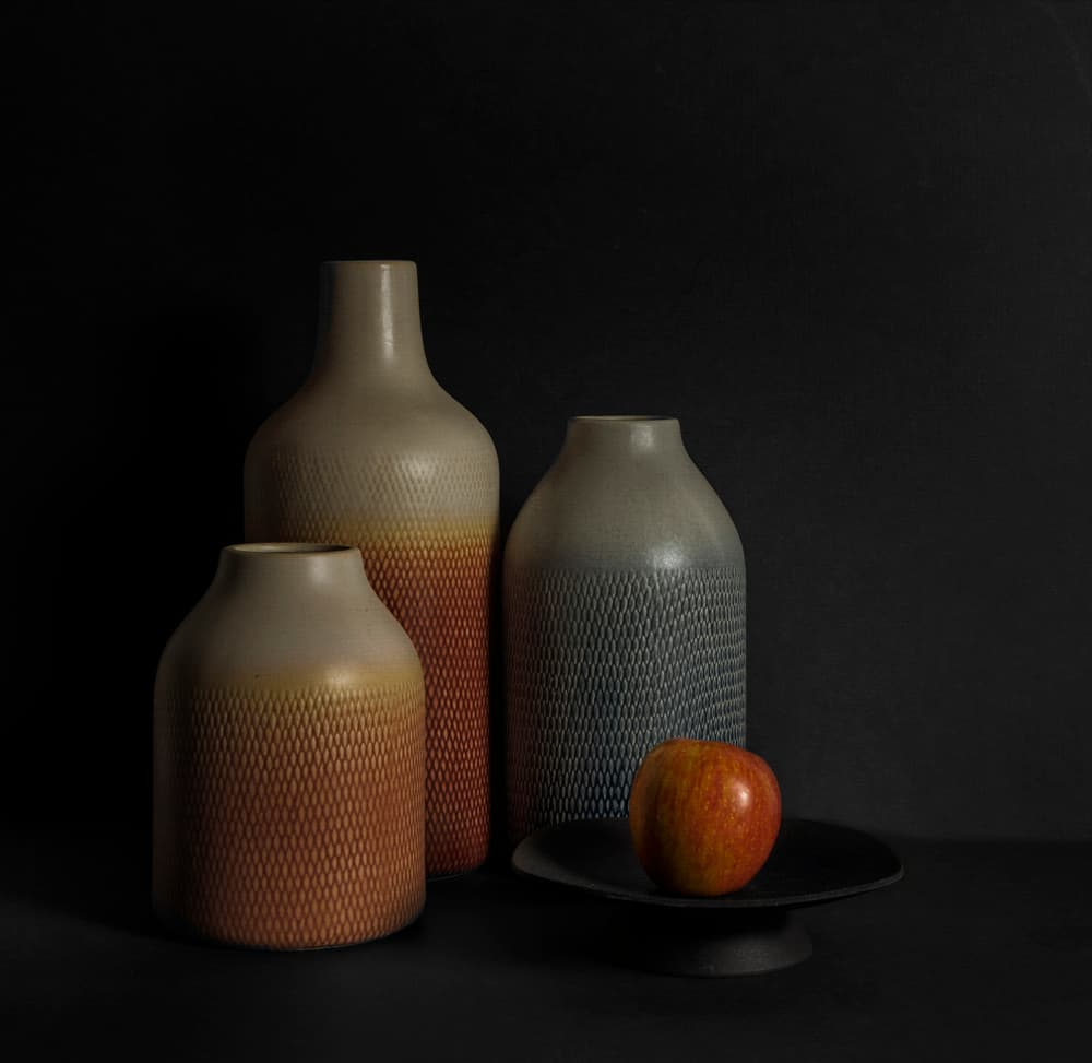 Earthy Vases Apple by John-Mei Zhong — canvas wall art