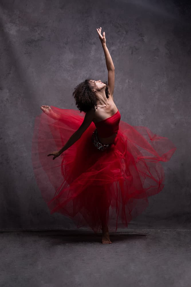 Red Dance Movement by Joan Gil Raga — canvas wall art