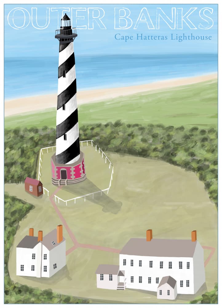 Outer Banks Lighthouse View by Carla Daly — canvas wall art
