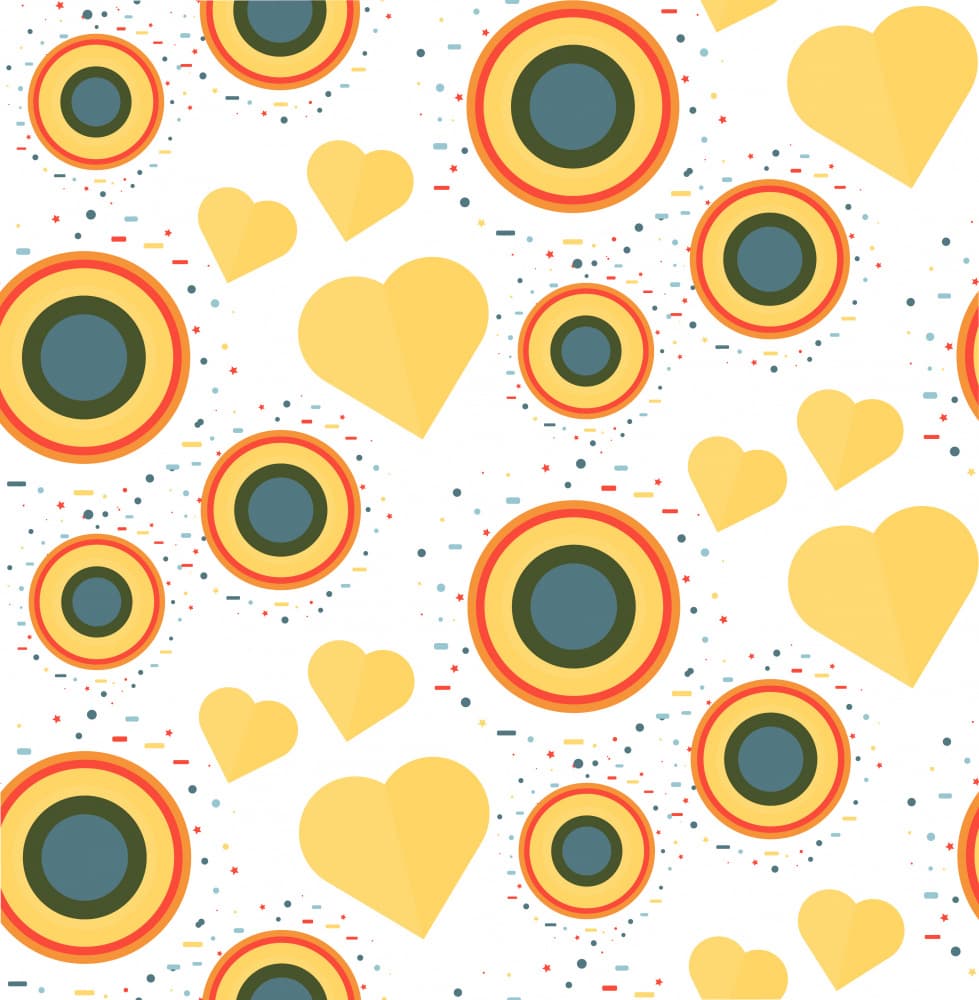 Playful Hearts And Circles by Marika Barsrsind β canvas wall art