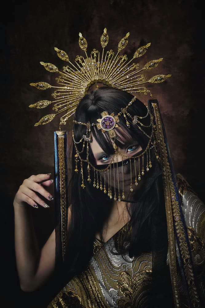 Mysterious Veiled Queen by KOIKI — canvas wall art