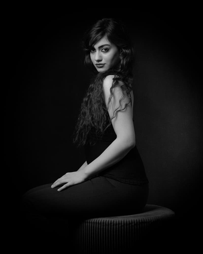 Mysterious Woman Portrait by Mehdi Mokhtari — canvas wall art