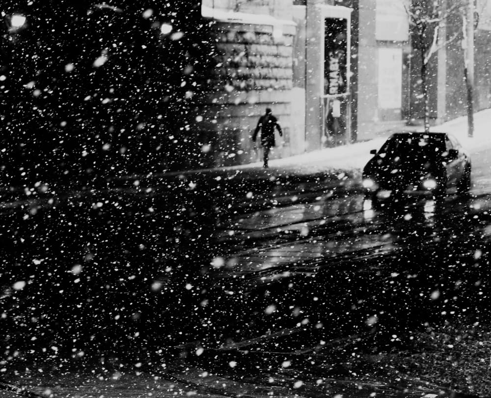 Urban Winter Blizzard by Jian Wang — canvas wall art