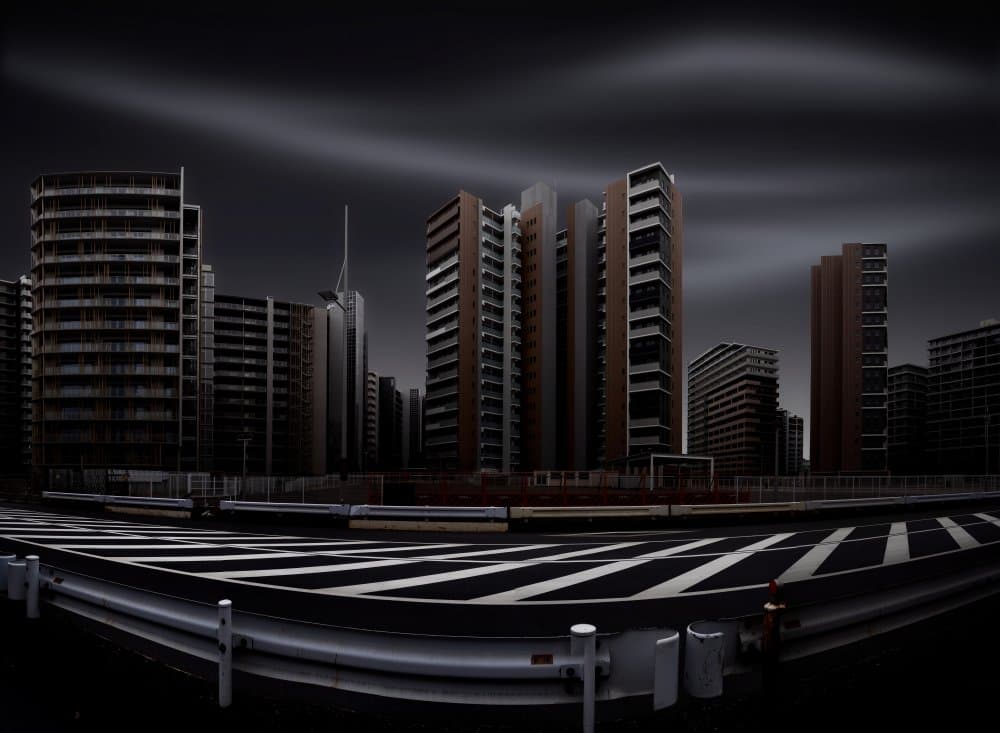 Dark City Roads by Amatou T — canvas wall art