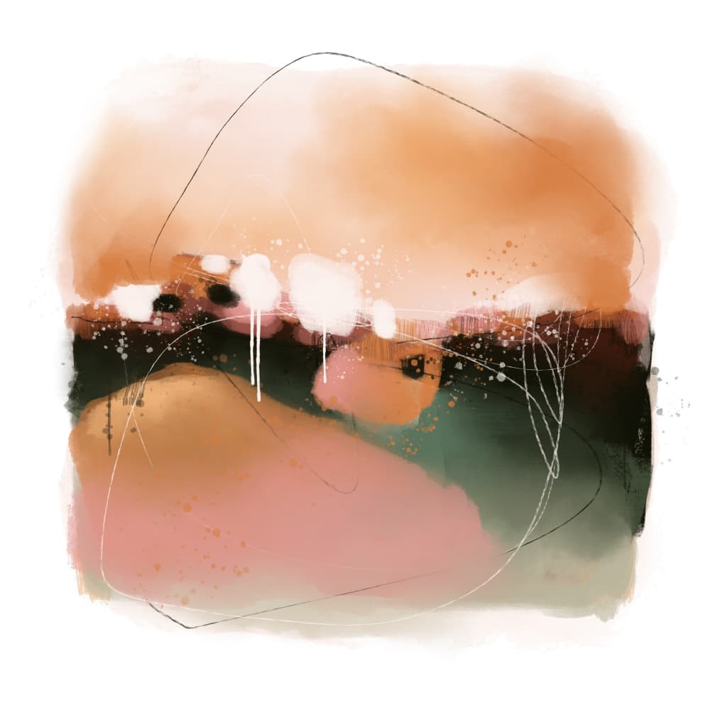 Soft Abstract Horizon by MANSI SAXENA — canvas wall art