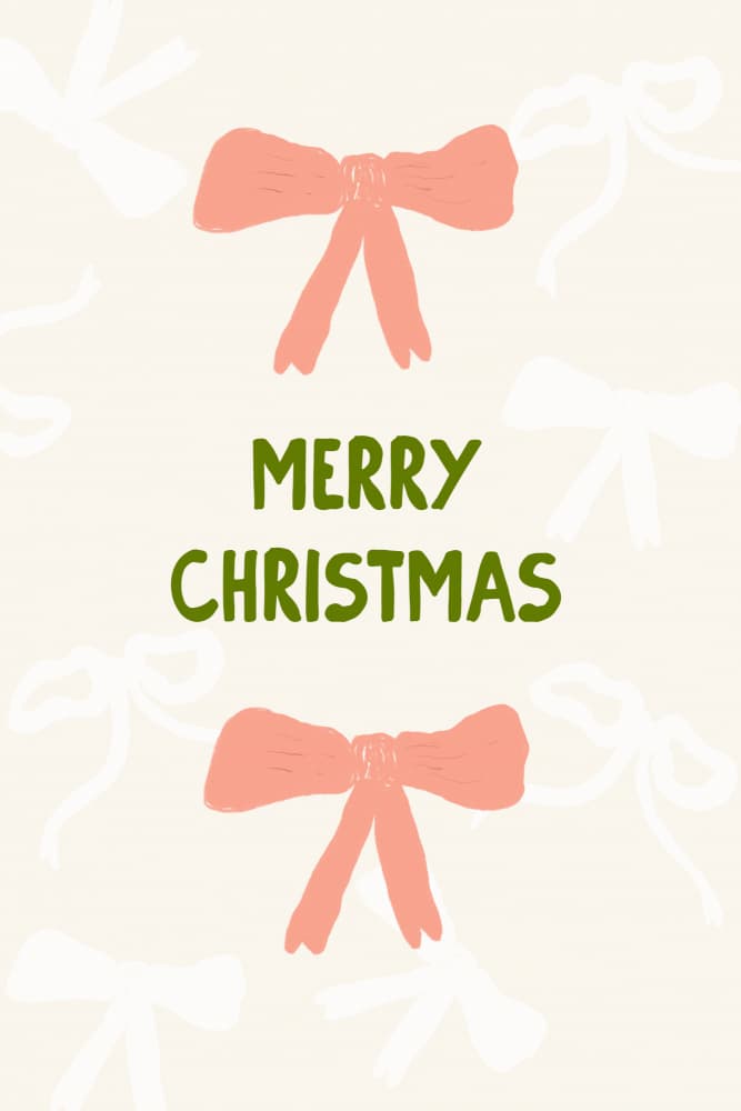 Merrychristmas(bows) by Treechild — canvas wall art