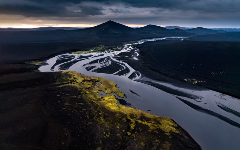 Moody Icelandic River by Songlin Xu — canvas wall art