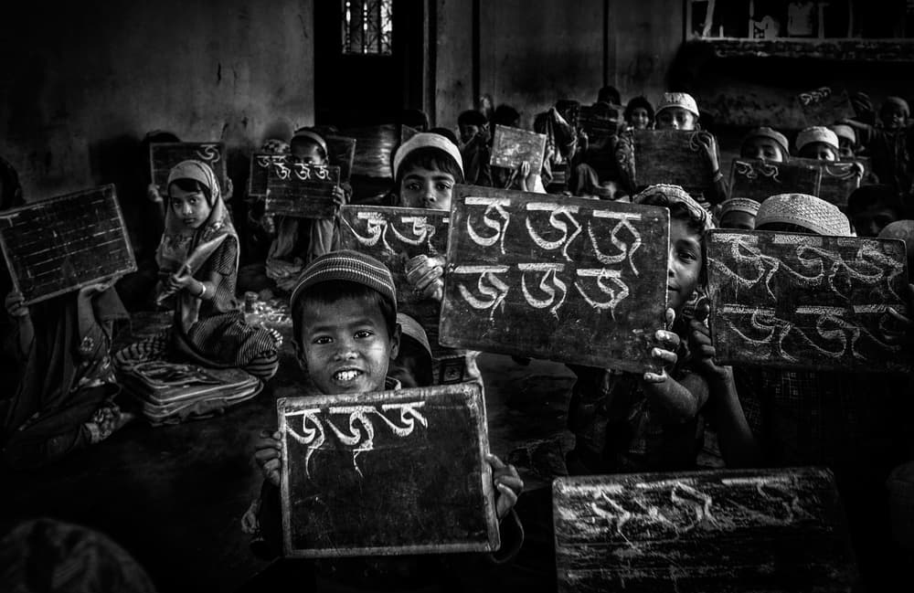 School Children Learning Bangla by Joxe Inazio Kuesta Garmendia — canvas wall art