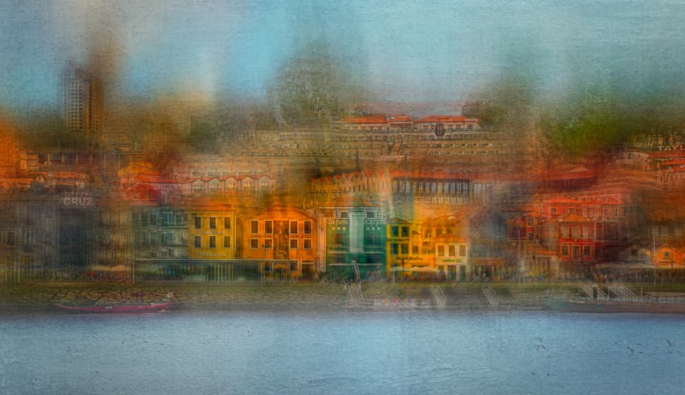 Vibrant River City by Molly Fu APA — canvas wall art