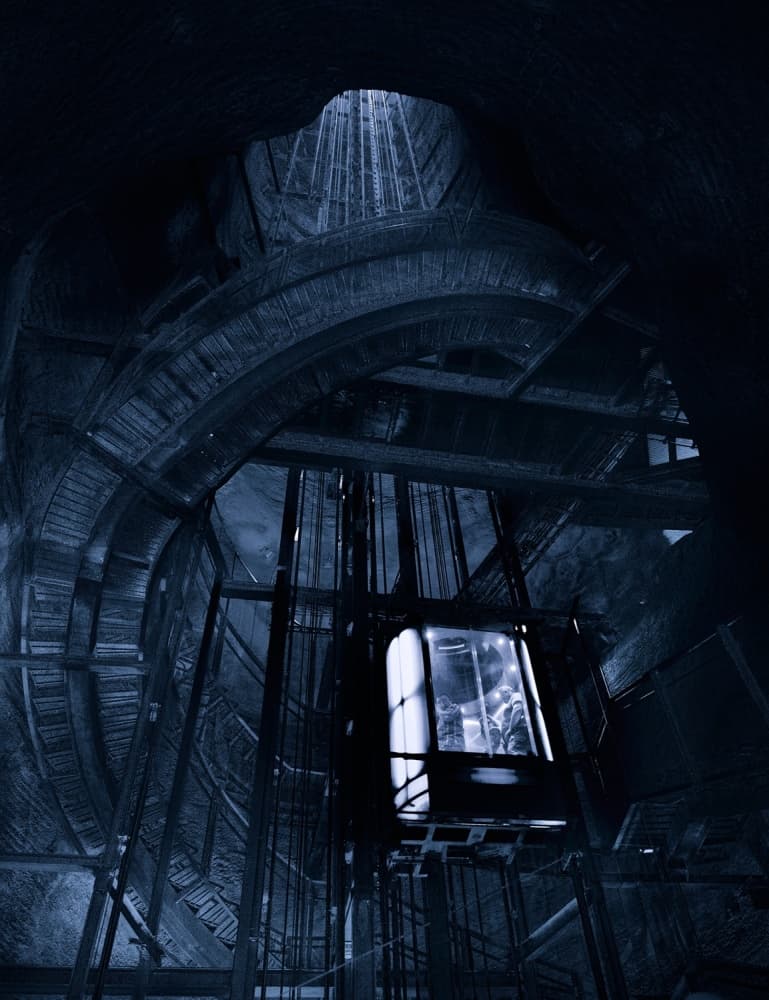 Gothic Underground Elevator by Jure Kravanja — canvas wall art