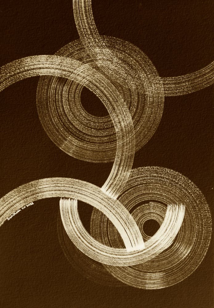 Flowing Zen Circles by Santhosh ch — canvas wall art