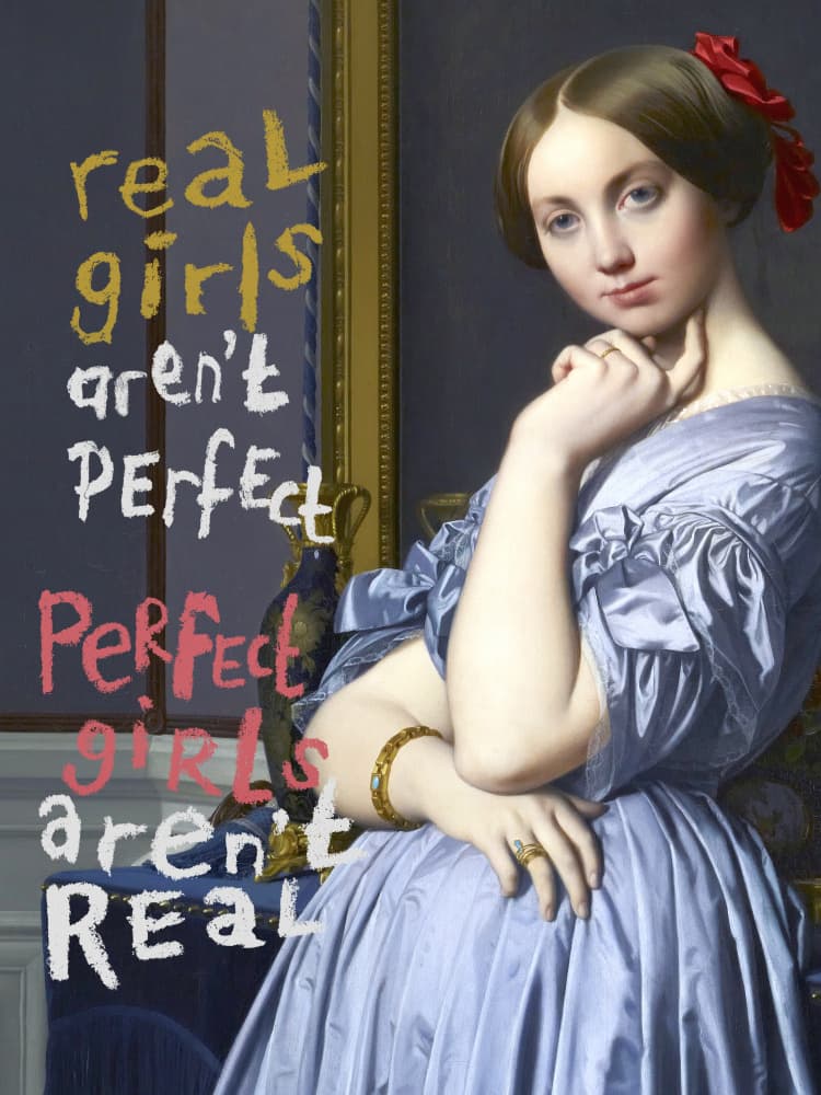 Classic Beauty Modern Message by Marja van den Hurk — canvas wall art