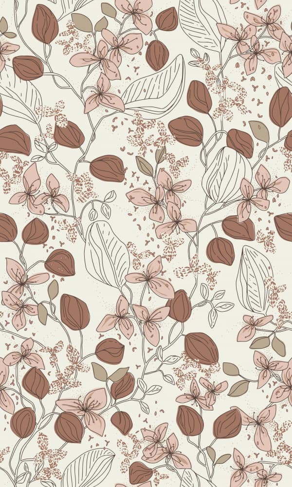 Blush Floral Pattern by Annick — canvas wall art