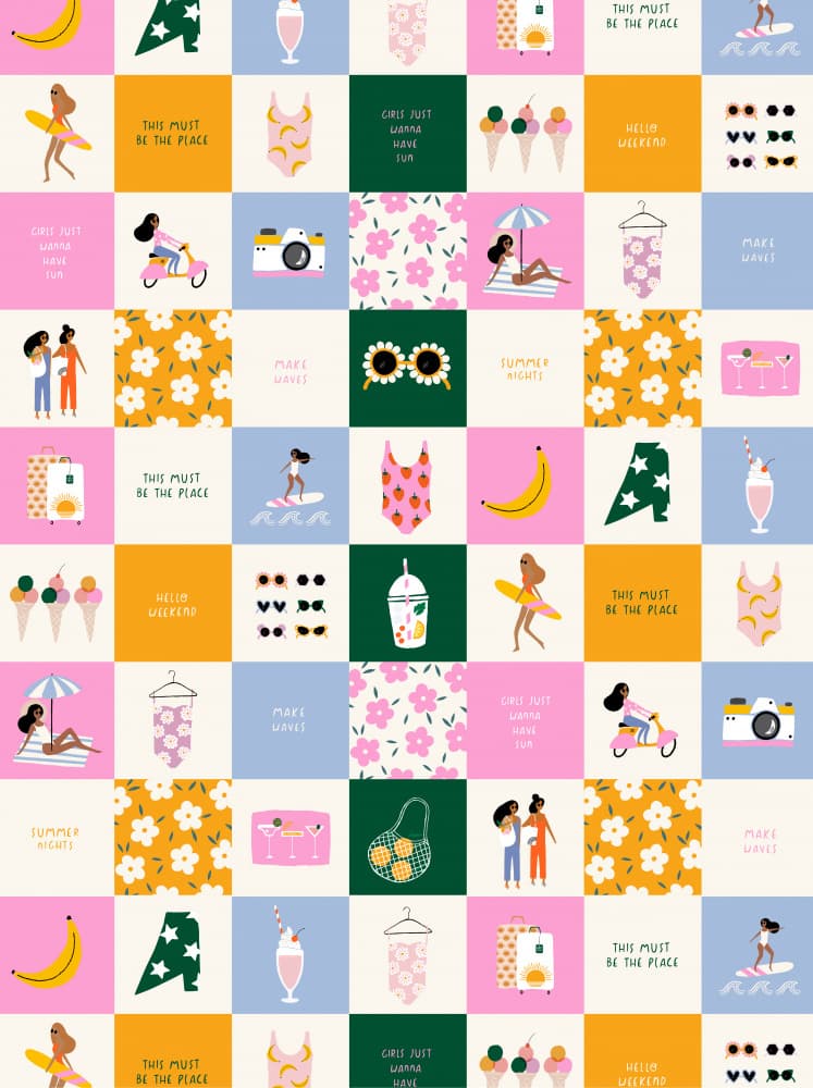 Bright Summer Moments by Aislinn Simmonds — canvas wall art