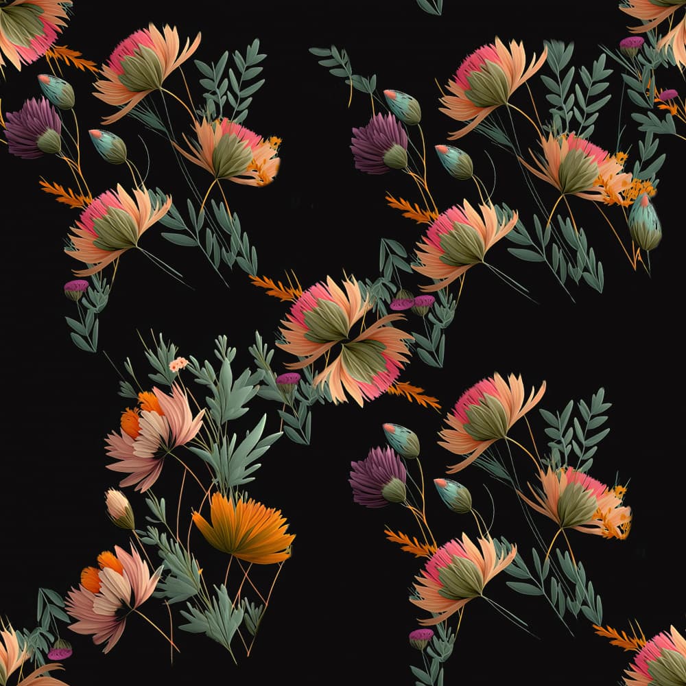 Elegant Botanical Bloom by Bilge Paksoylu — canvas wall art