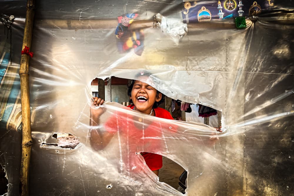 Joyful Laughing Girl by Subhajit Das — canvas wall art