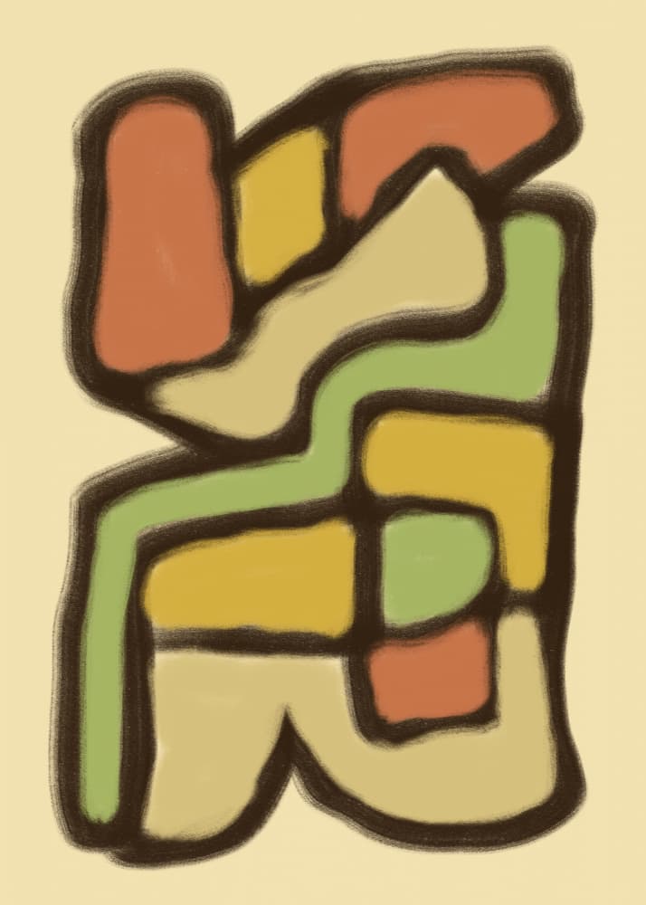 Earthy Abstract Shapes by Sharyn Bursic — canvas wall art