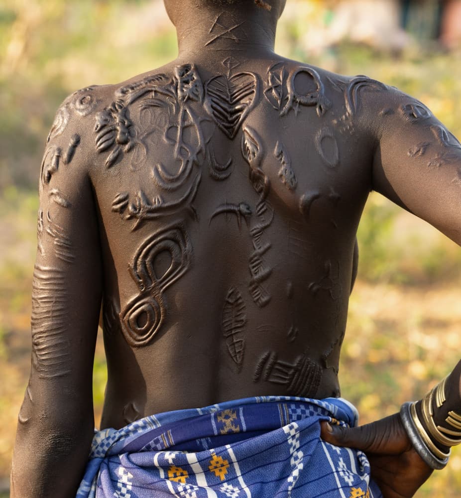 African Scarification Patterns by Hamza Qarooni — canvas wall art
