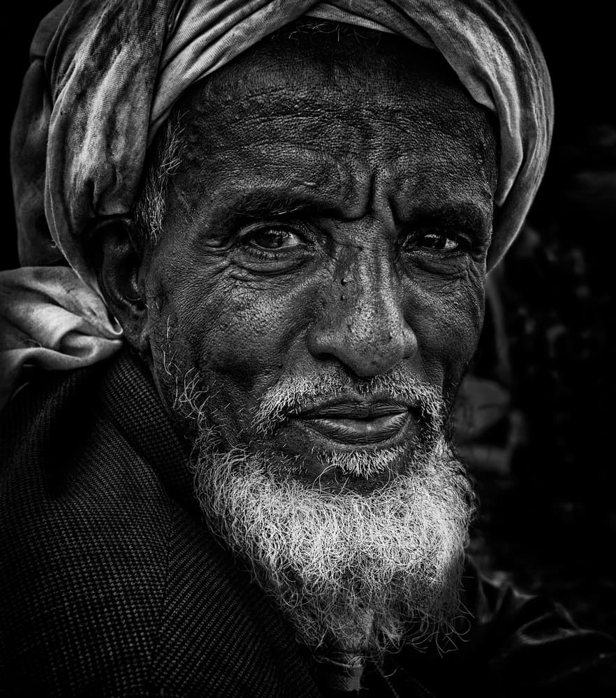 Wise Elder Portrait by Joxe Inazio Kuesta Garmendia — canvas wall art