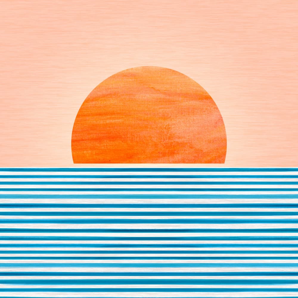 Minimalsunset 5 by Kristian Gallagher — canvas wall art