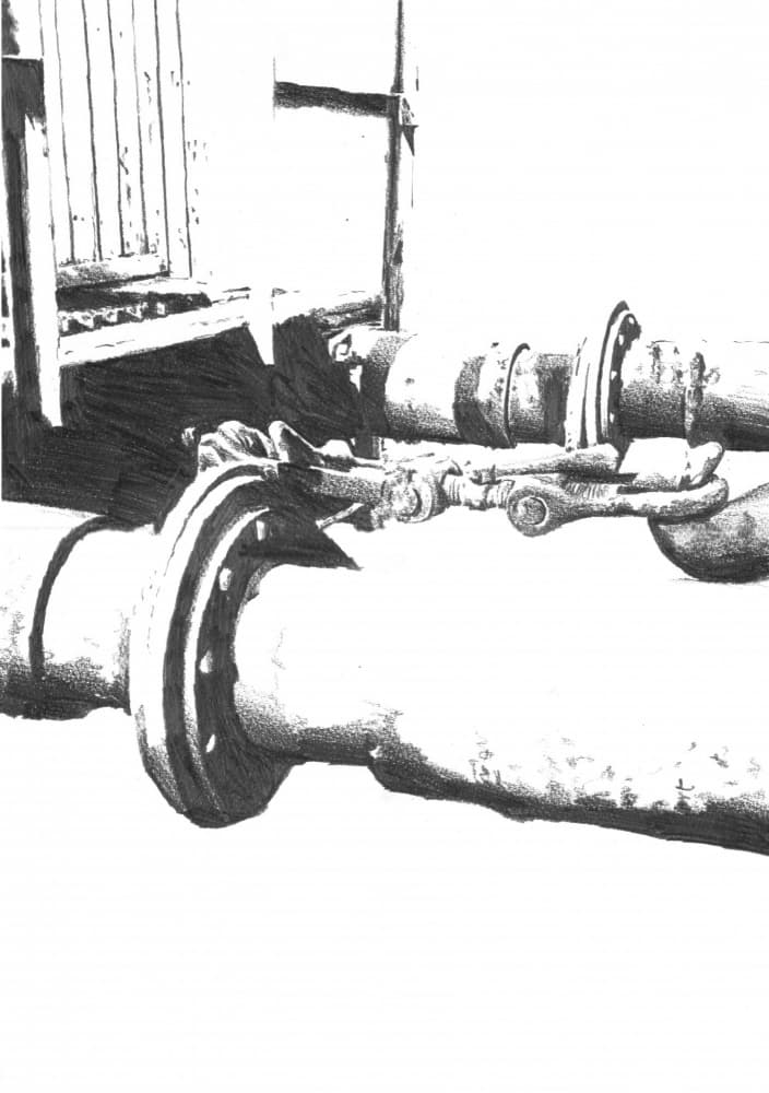 Industrial Pipe Detail by Kulik — canvas wall art
