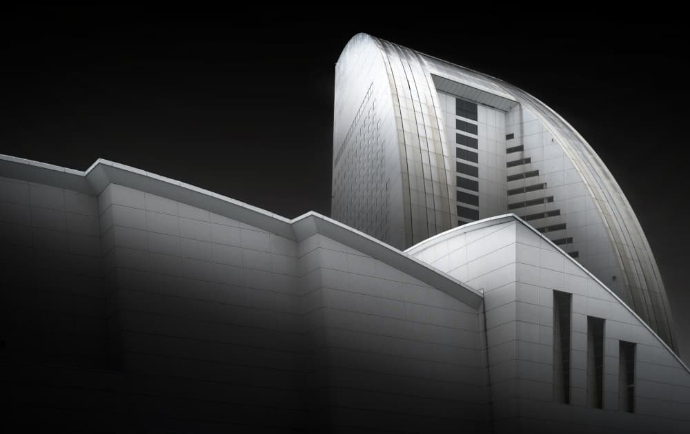Modern Architectural Curves by Adachi Lintaman — canvas wall art