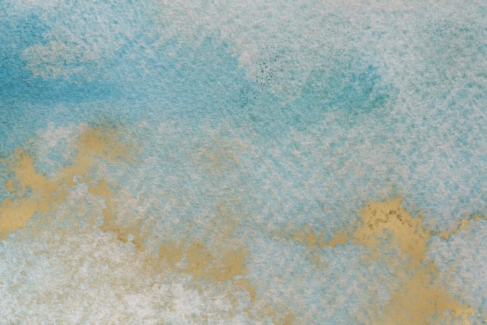 Golden Blue Abstract Wash by Bilge Paksoylu — canvas wall art