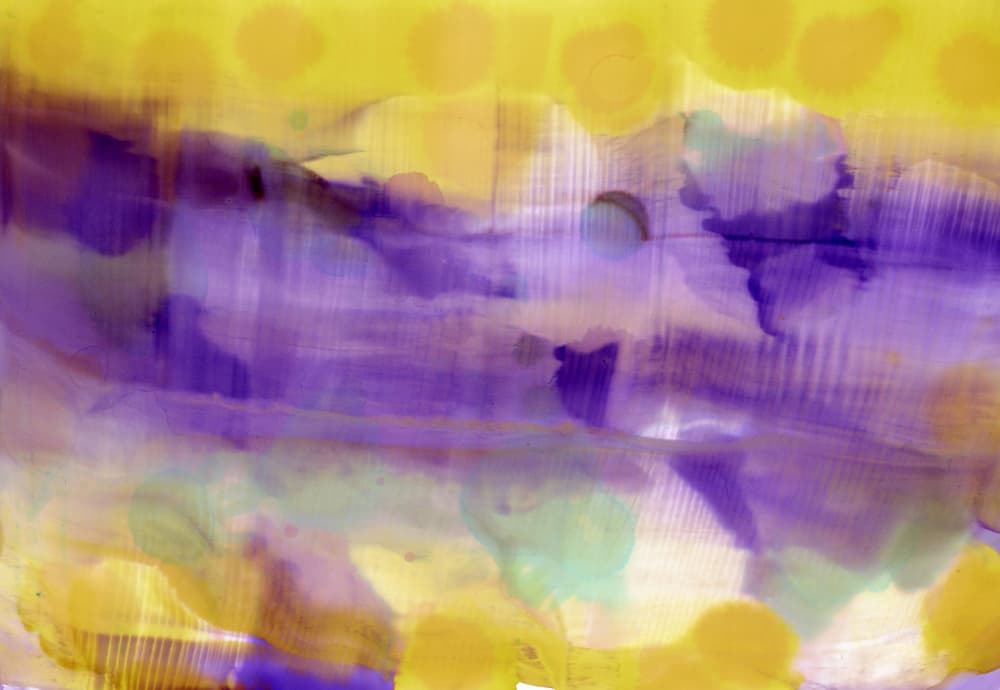 Vibrant Purple Yellow Abstract by Breanna Megan Studio — canvas wall art