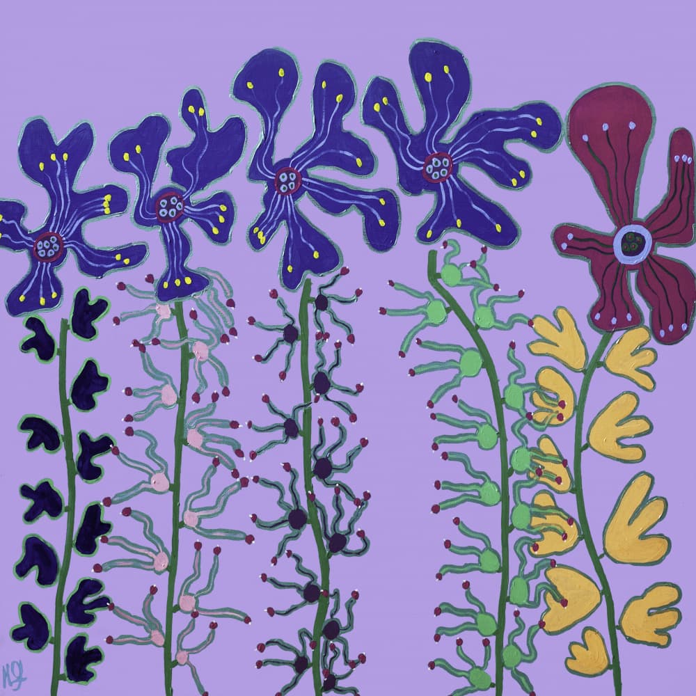 Colorful Fantasy Flowers by Helen Joynson — canvas wall art