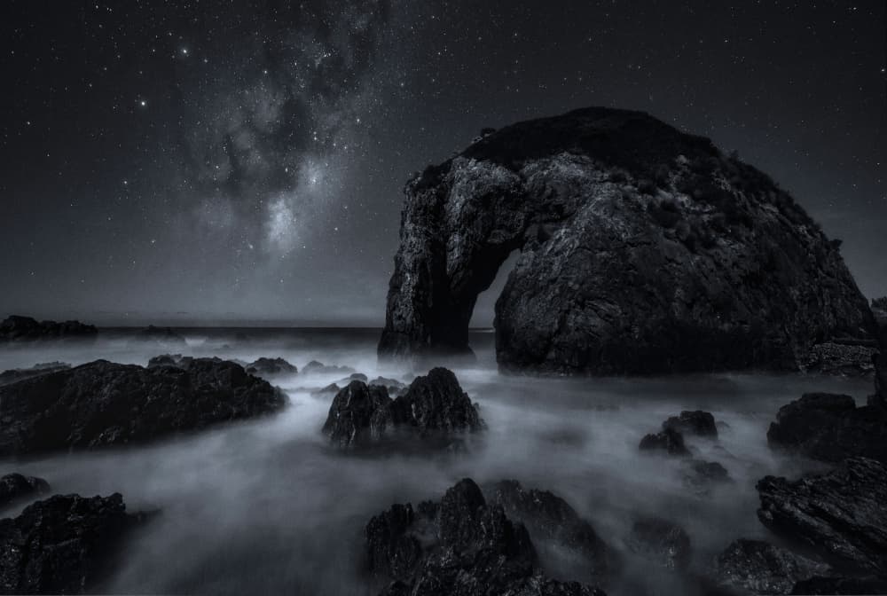 Milky Way Ocean Arch by Jingshu Zhu — canvas wall art