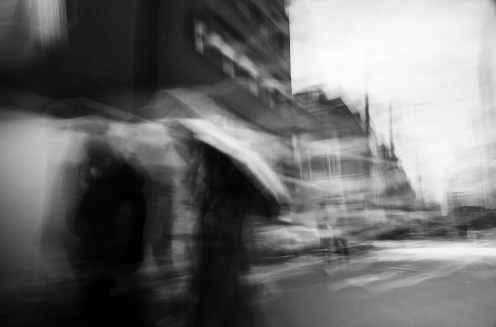 Urban Motion Umbrella by Swen MUN — canvas wall art