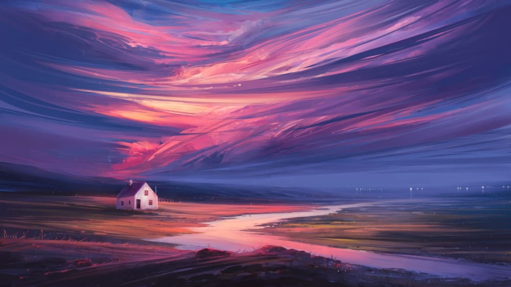 Dreamy Country Sunset by Alena Aenami — canvas wall art