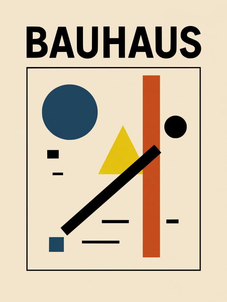 Bauhaus Geometric Abstract by Little Dean — canvas wall art