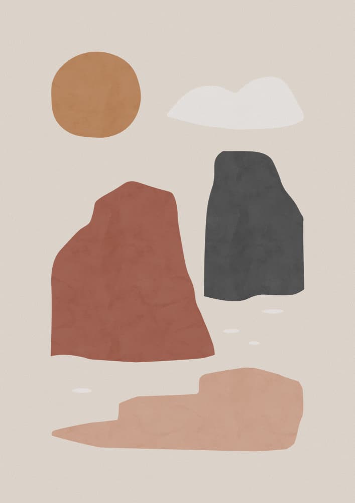 Earthy Desert Shapes by Orara Studio — canvas wall art