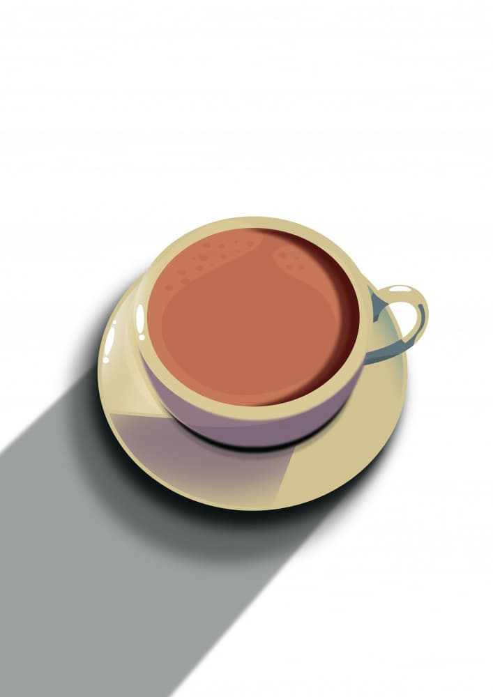 Cozy Coffee Shadow by Nicholas — canvas wall art