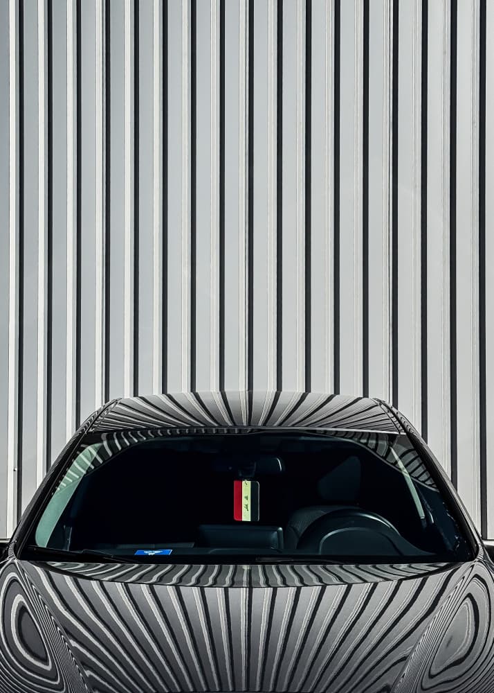 Geometric Car Reflection by Lus Joosten — canvas wall art