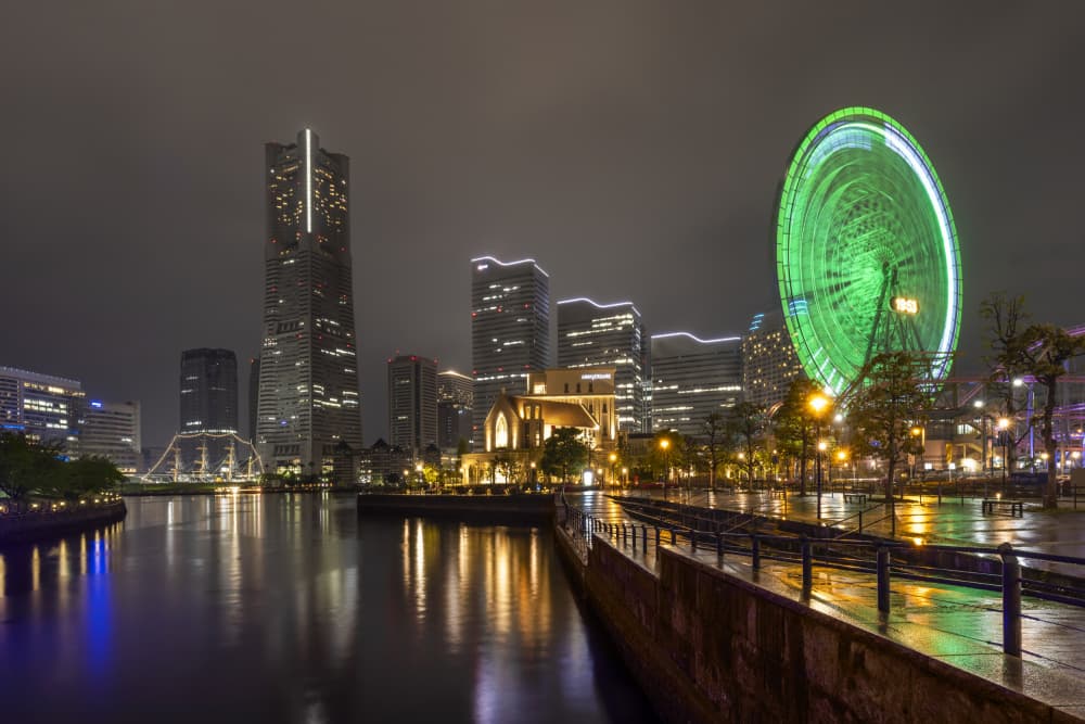 Cityscape Night Reflections by Melanie Viola — canvas wall art
