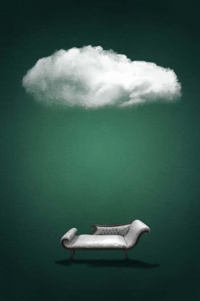 Dream Cloud Chaise by Ema Paraschiv — canvas wall art